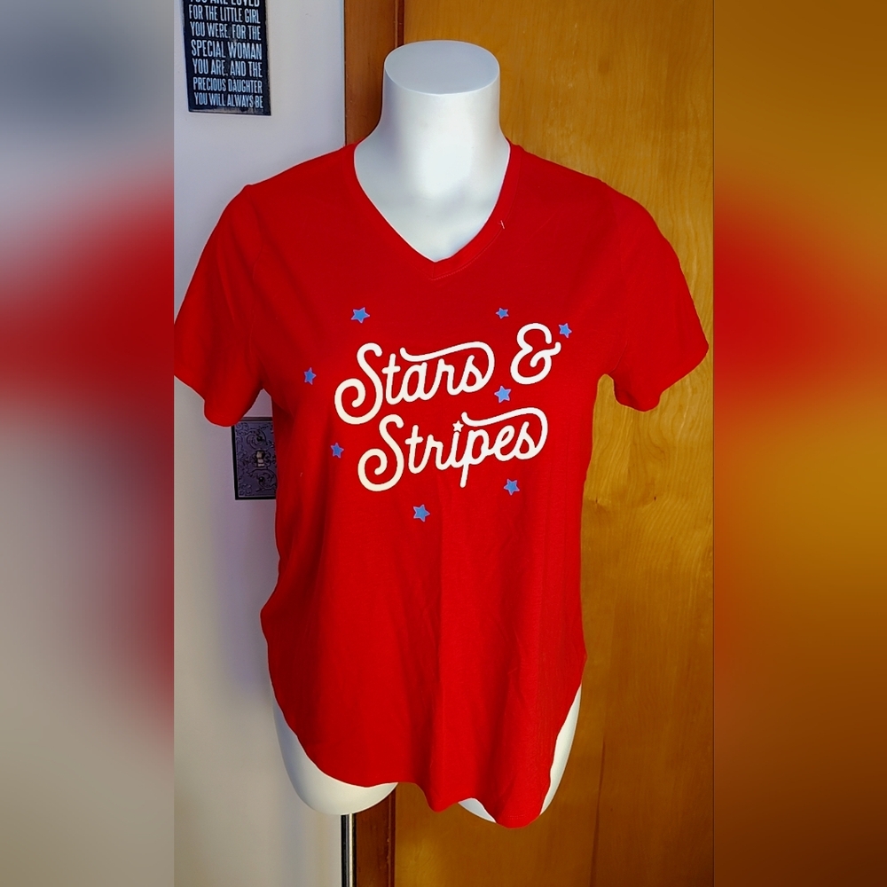 ❤️ Lane Bryant “Stars & Stripes” Patriotic Tee — Size 18/20 - NWT ❤️ - Picture 2 of 6
